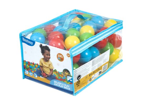 Zestaw piłek 6 cm 100 sztuk