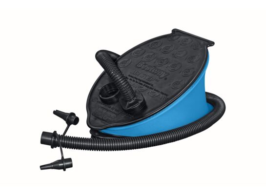 Pompka nożna 23 x 15 cm czarno-niebieska