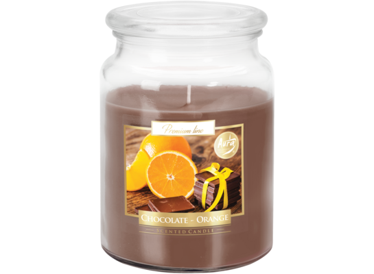 Świeca zapachowa w szkle SND99-340 czekolada-pomarańcza Bispol