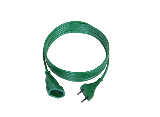 Przedłużacz choinkowy 1-gniazdowy 2 x 0,75 mm 1,5 m zielony PS-11