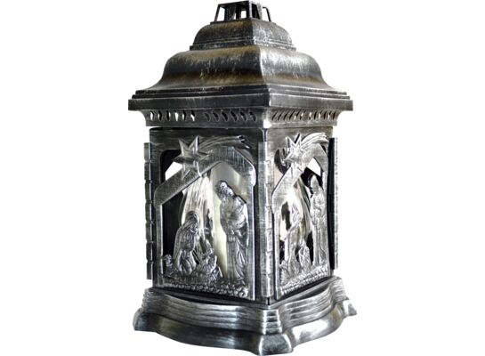 Znicz szklany 207 SZ 26 cm 80 g srebrny