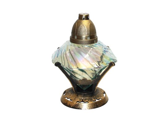 Znicz szklany Diament 27 cm złoty