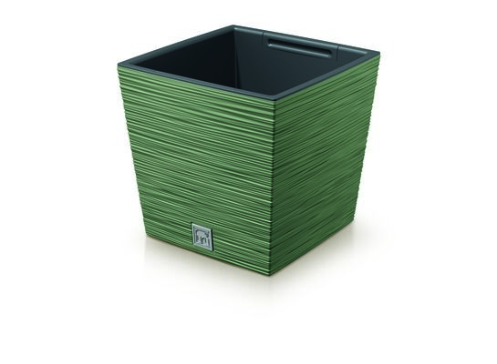Doniczka FURU SQUARE LOW ziemisty zielony 24 x 24 x 23,5 cm