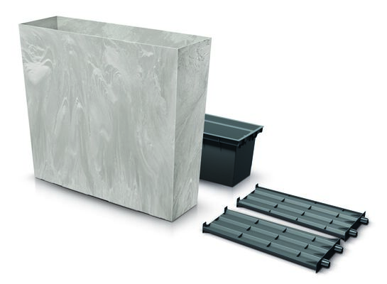 Doniczka URBI CASE TOWER BETON EFFECT beton 77 x 23,5 x 68,7 cm