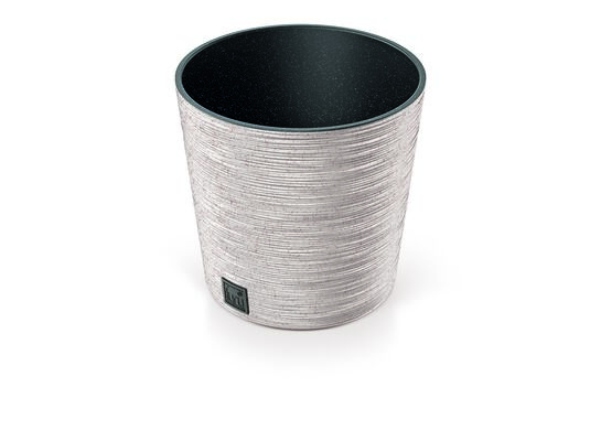 Doniczka FURU ROUND LOW ECO WOOD 25 x 24,7 cm biały ECO