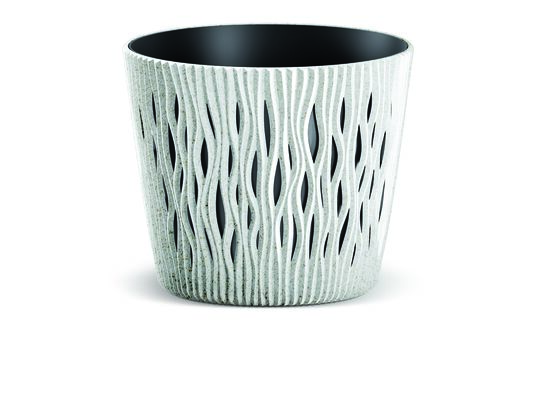 Doniczka SANDY ROUND 12,8 cm biały ECO