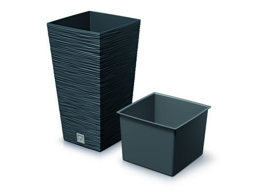 Doniczka FURU SQUARE antracytowy 26,5 x 26,5 x 50 cm