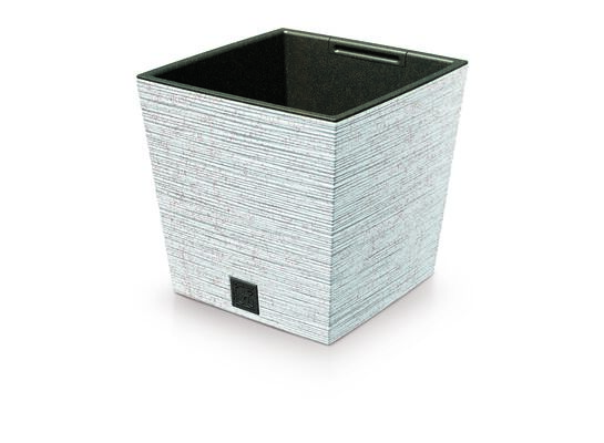 Doniczka FURU SQUARE LOW ECO WOOD 29,5 x 29,5 x 29 cm biały ECO