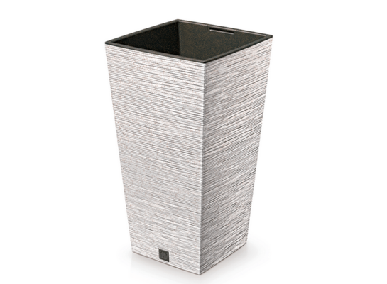 Doniczka FURU SQUARE ECO WOOD 29,5 x 29,5 x 55 cm biały ECO
