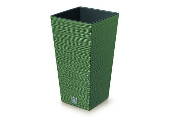 Doniczka FURU SQUARE ziemisty zielony 34,5 x 34,5 x 66 cm