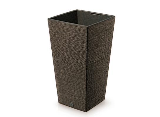 Doniczka FURU SQUARE ECO WOOD 24 x 24 x 45 cm kawa ECO