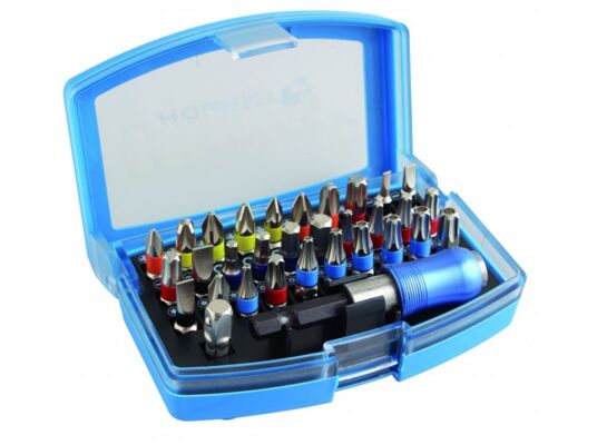 Zestaw 32 końcówek wkrętakowych ze stali S2 HOGERT