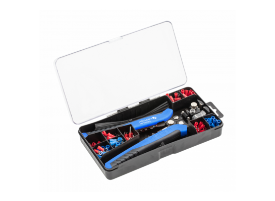 Automatyczny ściągacz izolacji 200 mm czołowy + konektory 201 sztuk HOGERT