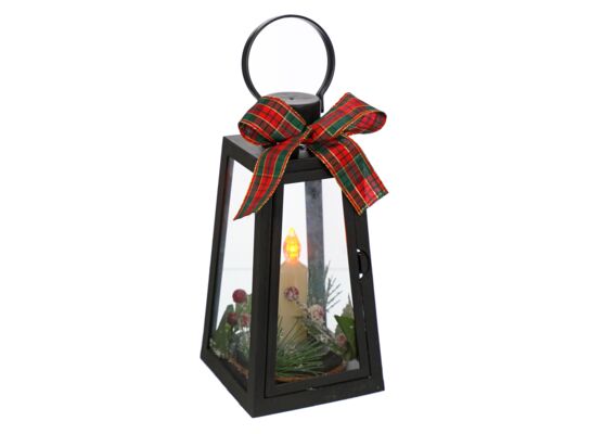 Trapezowa świąteczna latarenka LED 21 cm