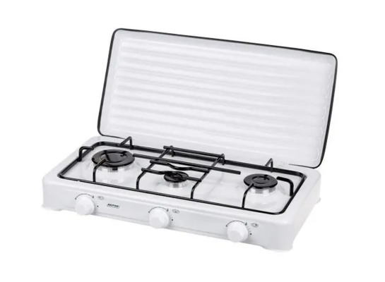 Turystyczna kuchenka gazowa 3-palnikowa biały SMILE-KN-03/1K