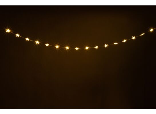 Łańcuch 20 LED gwiazdki ciepły biały