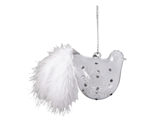 Bombka szklana ptaszek 7 x 14 cm