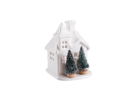 Ceramiczny domek świecznik 11,6 cm