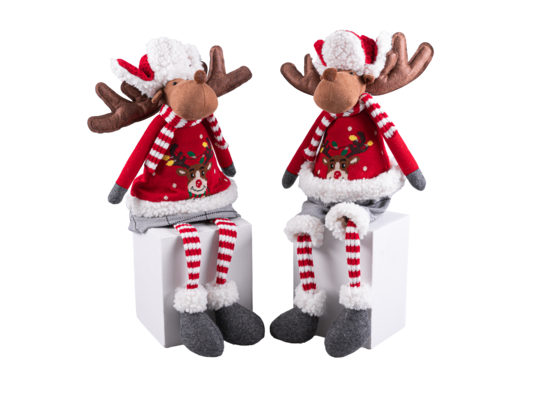 Renifer siedzący 56 cm mix