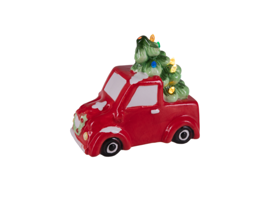 Ceramiczny pick-up z choinką LED