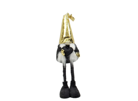 Skrzat na teleskopowych nogach 60-82 cm szaro-złoty