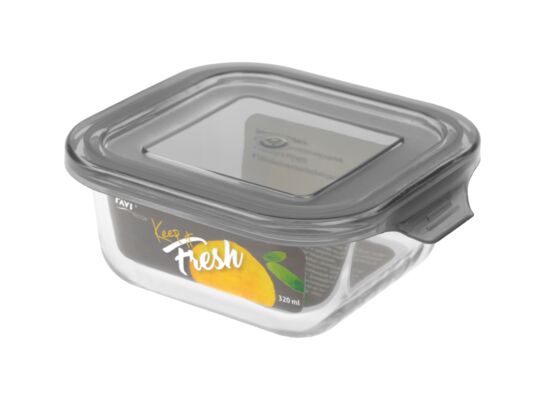 Pojemnik żaroodporny kwadrat Keep it Fresh 320 ml szary