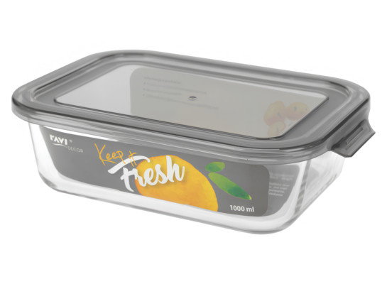 Pojemnik żaroodporny prostokątny Keep it Fresh 1 l szary