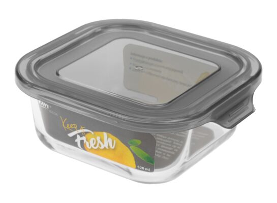 Pojemnik żaroodporny kwadrat Keep it Fresh 520 ml szary