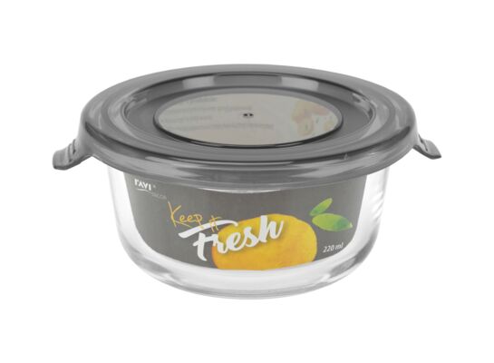 Pojemnik żaroodporny okrągły Keep it Fresh 220 ml szary