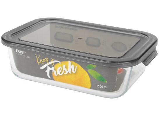Pojemnik żaroodporny prostokątny Keep it Fresh 1500 ml szary