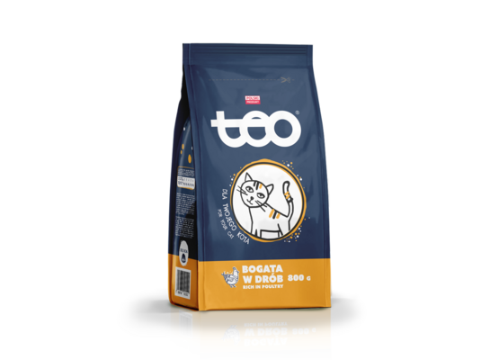 Karma sucha dla kotów drób 800 g TEO