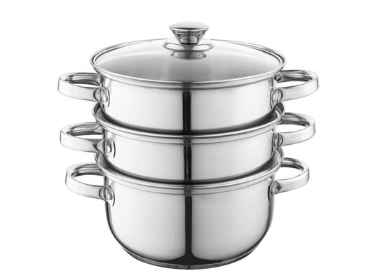 Garnek nierdzewny do gotowania na parze Steamer 4-elementowy 20 cm