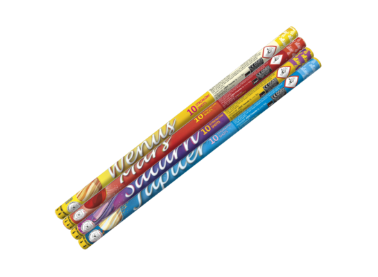 Mix rzymskich ogni PLANET WENUS MARS SATURN JUPIT 4 x 10 strzałów