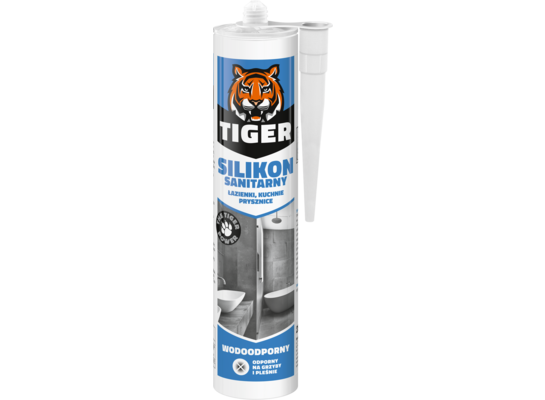 Silikon sanitarny bezbarwny 260 ml TIGER