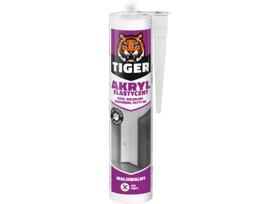 Akryl elastyczny biały 260 ml TIGER