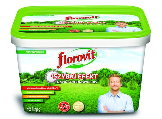 Nawóz do trawników szybki efekt wiadro 4 kg Florovit