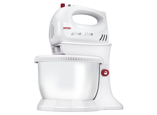 Mikser z misą obrotową 750 W biały MMR-16Z