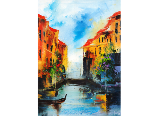 Obraz na płótnie 50 x 70 cm Most malowany