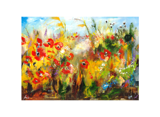 Obraz na płótnie 50 x 70 cm Łąka malowana