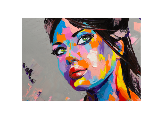 Obraz na płótnie 100 x 70 cm Kobieta malowana