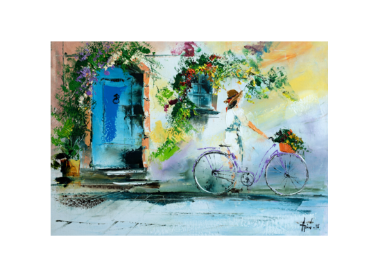 Obraz na płótnie 100 x 70 cm Niebieskie drzwi