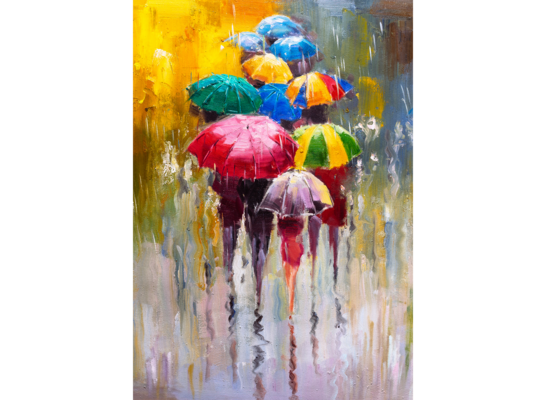 Obraz na płótnie 100 x 70 cm Parasolki