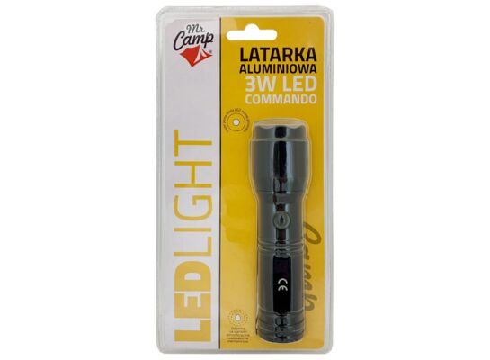 Latarka ALU LED 3 W COMMANDO Mr. Camp