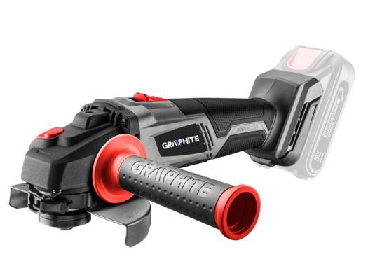 Szlifierka kątowa akumulatorowa bezszczotkowa Energy+ 18V, Li-Ion, tarcza 125mm bez akumulatora GRAPHITE