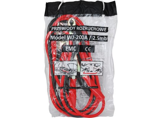 Kable rozruchowe 200A 2,5 m LUX HD certyfikat CE