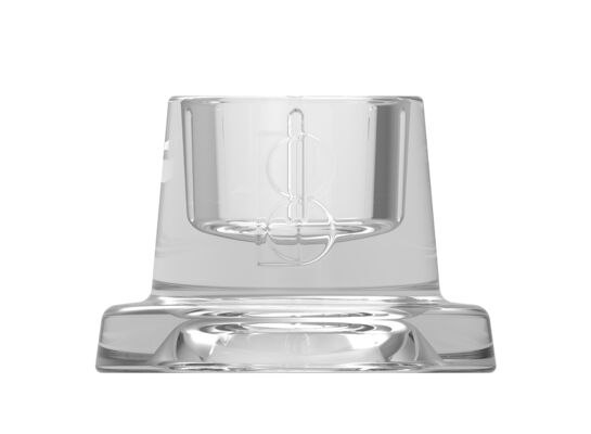 Świecznik szklany stołowy 5,8 x 4 cm transparentny Bolsius