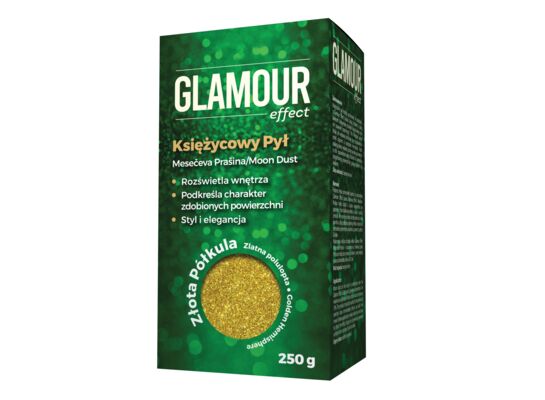 Brokat Glamour Effect Księżycowy Pył złota półkula 250 g