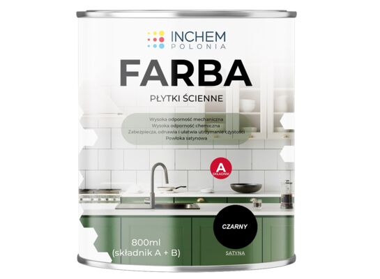 Farba płytki ścienne zestaw 800 ml Czarny
