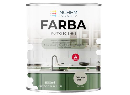 Farba płytki ścienne zestaw 800 ml Delikatny Beż