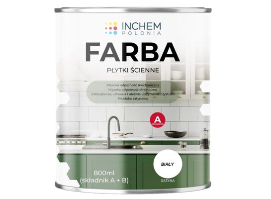 Farba płytki ścienne zestaw 800 ml Biały